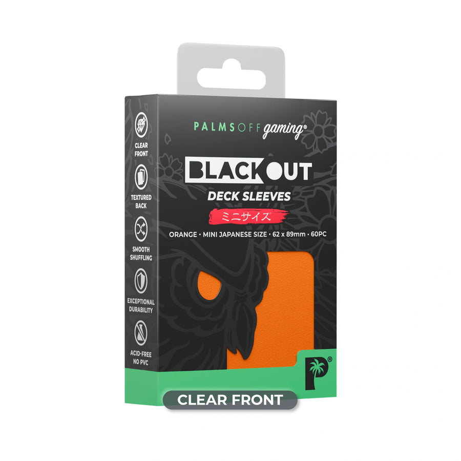 Blackout Deck Sleeves - Japanese Mini Size - Orange