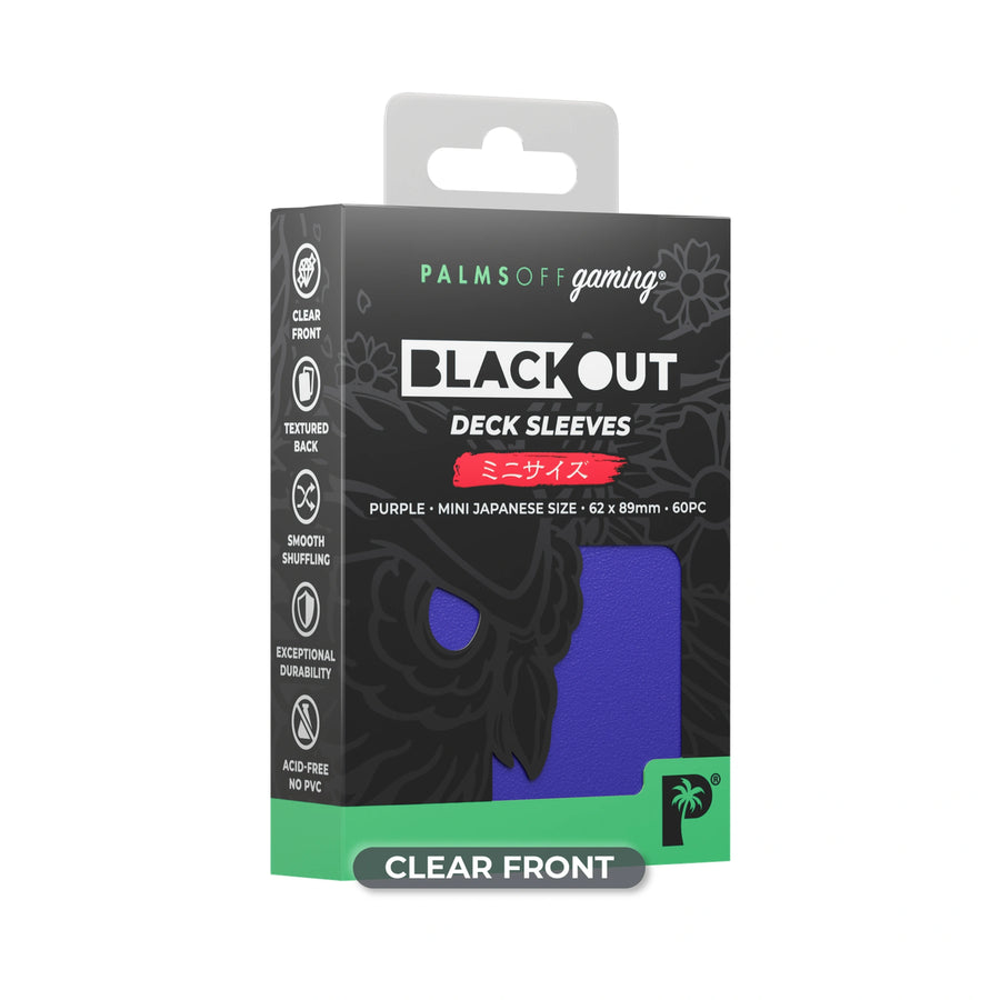 Blackout Deck Sleeves - Japanese Mini Size - Purple