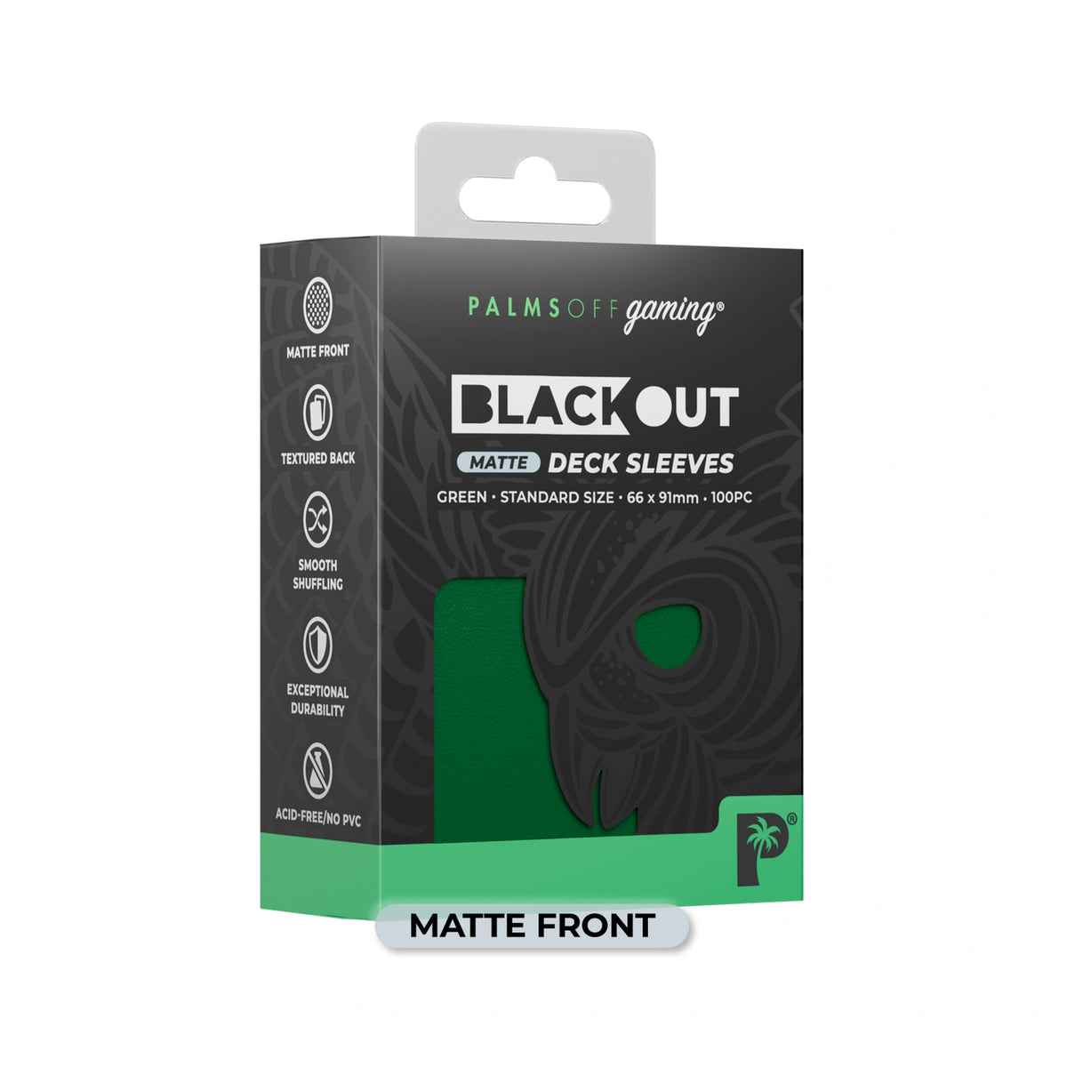 Blackout Deck Sleeves - Standard Size - Green Matte