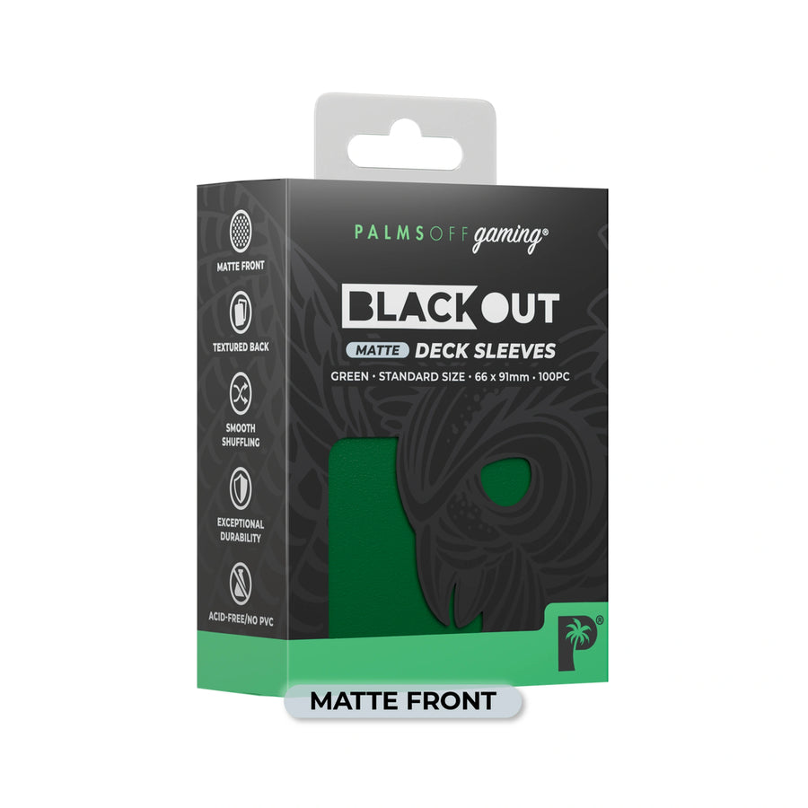 Blackout Deck Sleeves - Standard Size - Green Matte