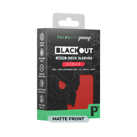 Blackout Deck Sleeves - Japanese Mini Size - Red - Matte