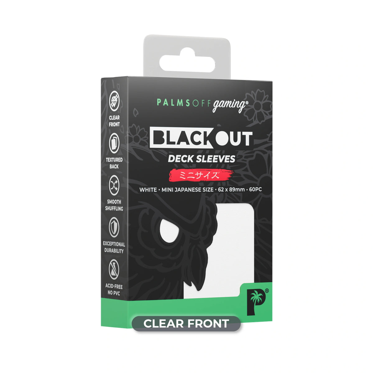 Blackout Deck Sleeves - Japanese Mini Size - White