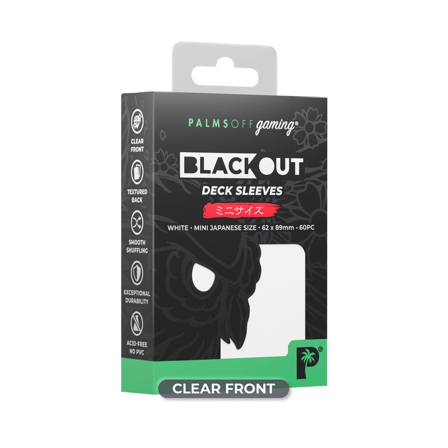 Blackout Deck Sleeves - Japanese Mini Size - White