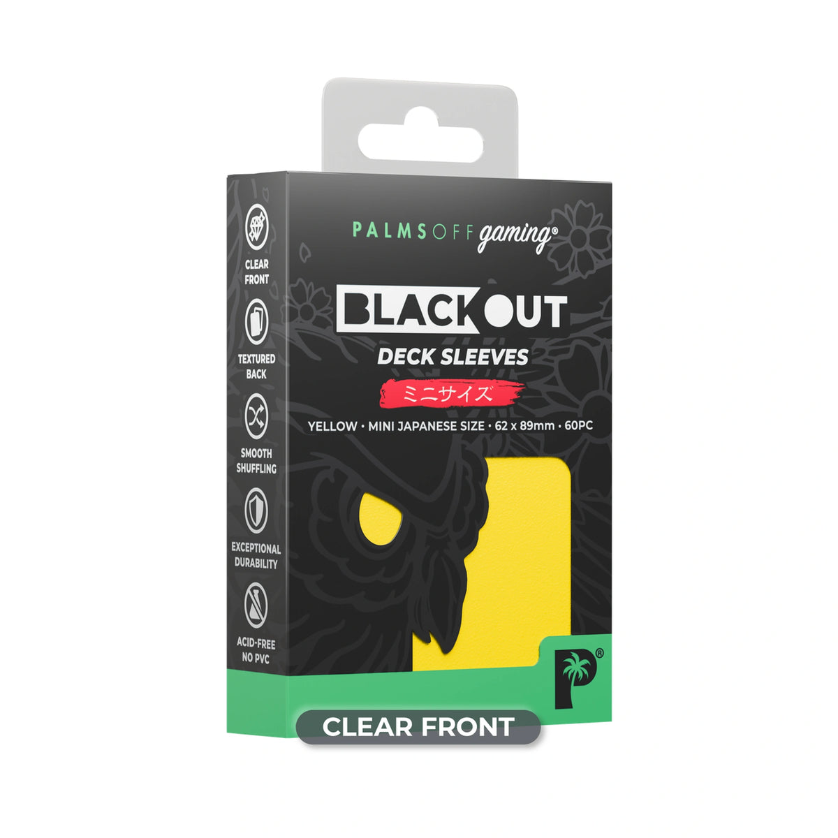 Blackout Deck Sleeves - Japanese Mini Size - Yellow