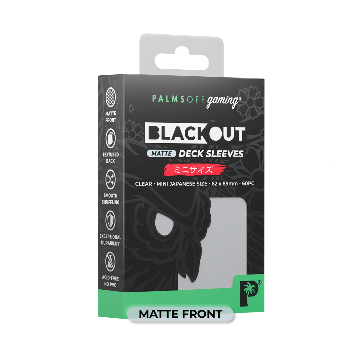 Blackout Deck Sleeves - Japanese Mini Size - Clear - Matte