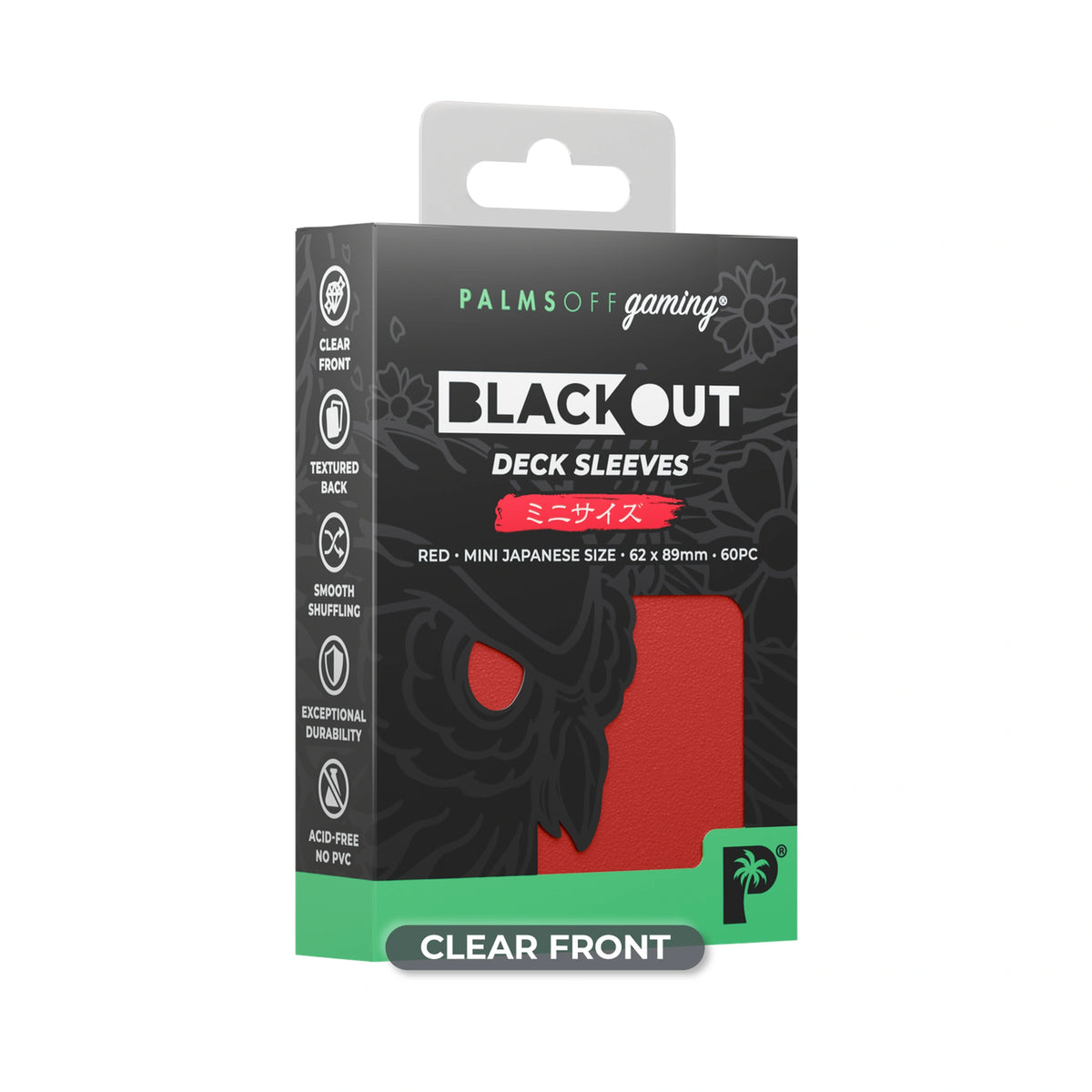 Blackout Deck Sleeves - Japanese Mini Size - Red