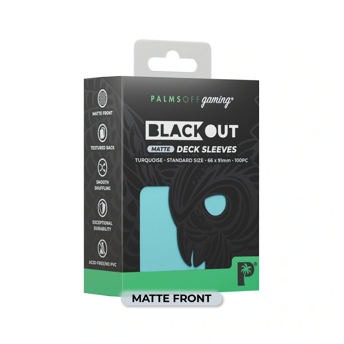 Blackout Deck Sleeves - Standard Size - Turquoise Matte