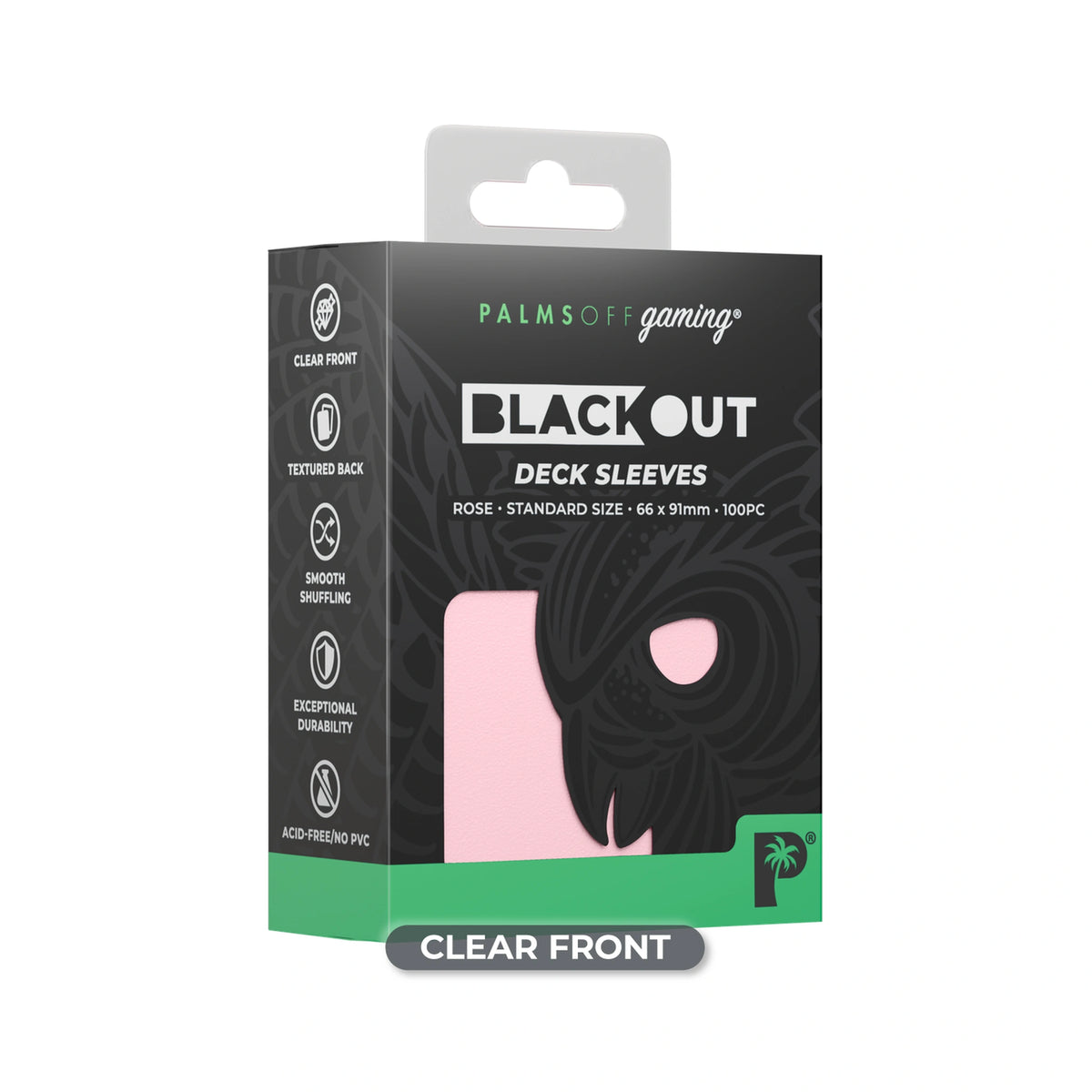 Blackout Deck Sleeves - Standard Size - Rose