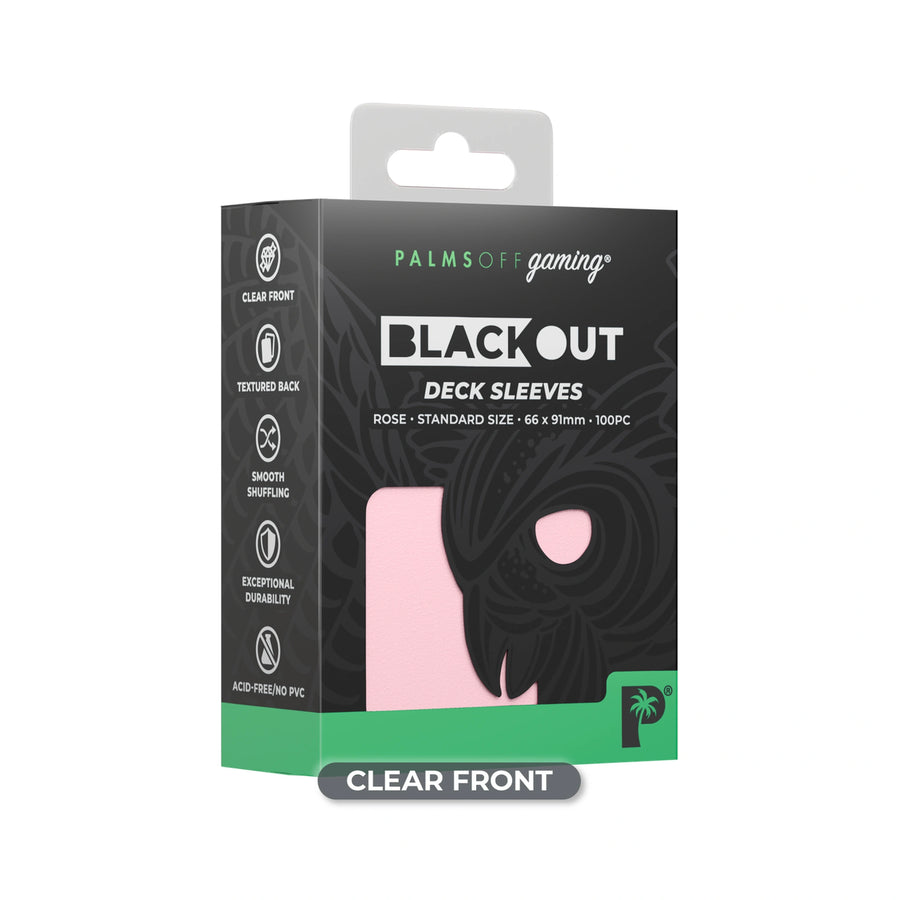 Blackout Deck Sleeves - Standard Size - Rose