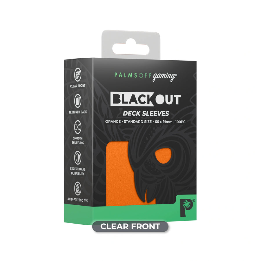 Blackout Deck Sleeves - Standard Size - Orange