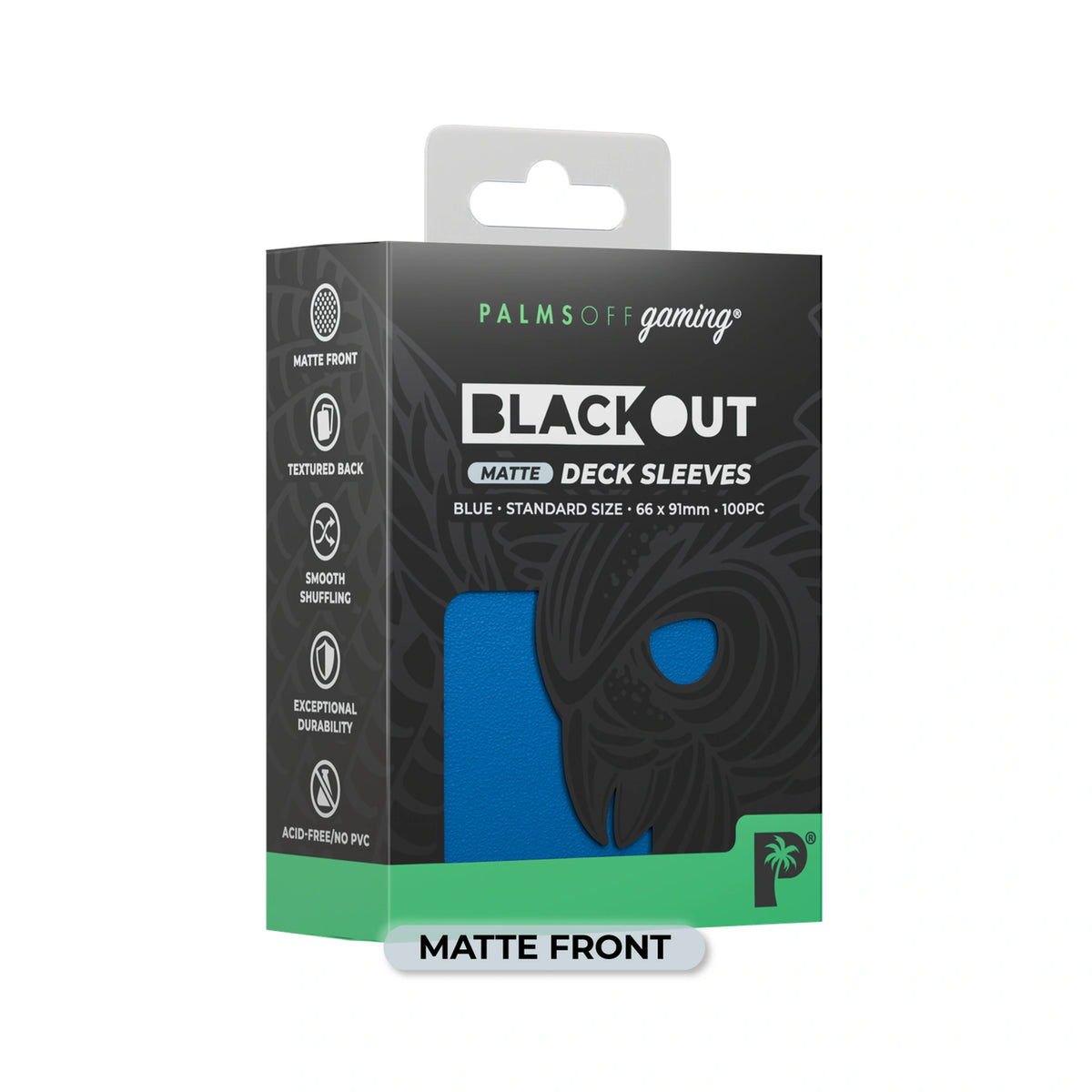 Blackout Deck Sleeves - Standard Size - Blue Matte