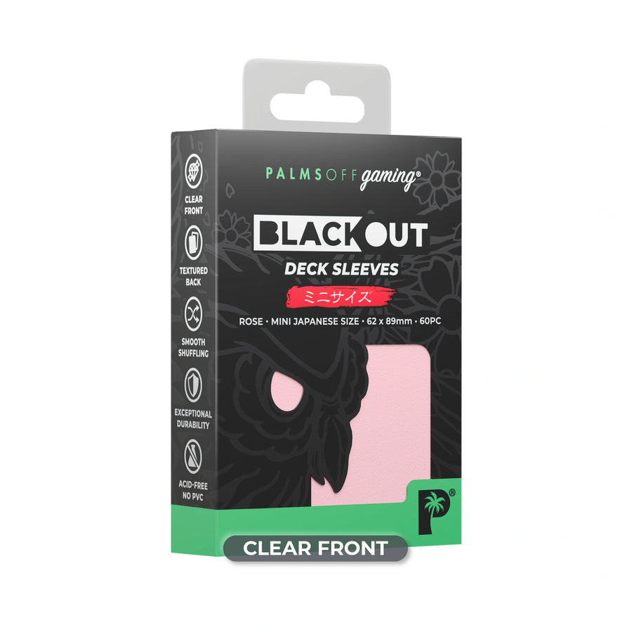 Blackout Deck Sleeves - Japanese Mini Size - Rose