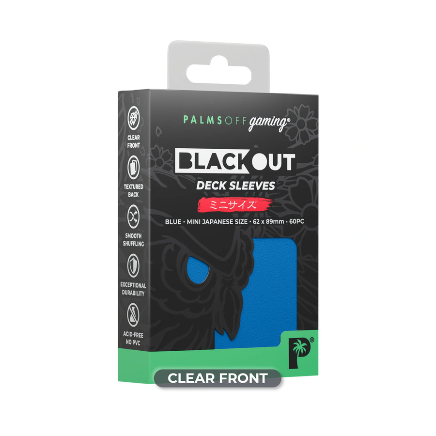 Blackout Deck Sleeves - Japanese Mini Size - Blue