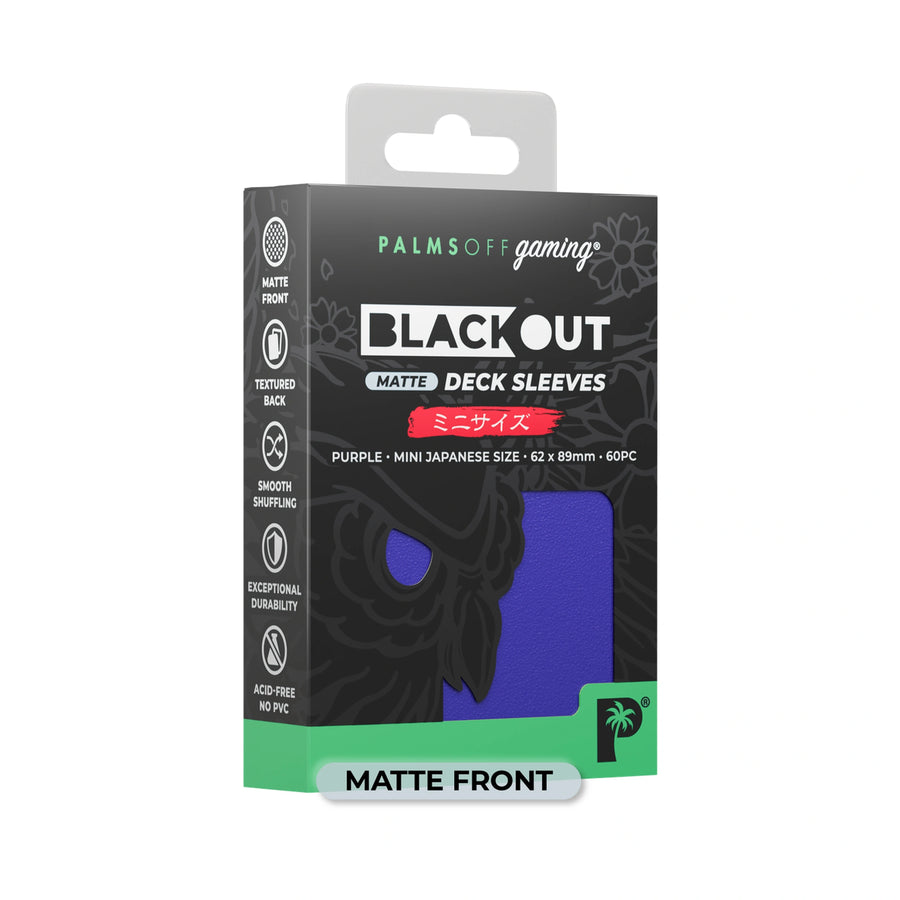 Blackout Deck Sleeves - Japanese Mini Size - Purple - Matte