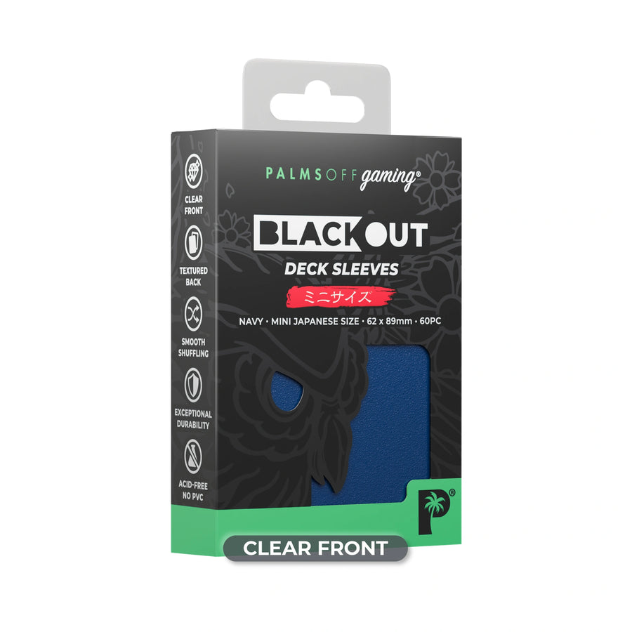 Blackout Deck Sleeves - Japanese Mini Size - Navy