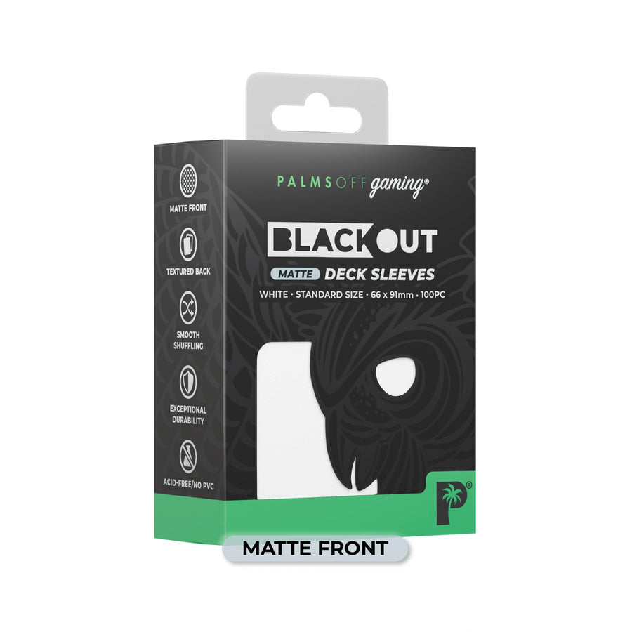 Blackout Deck Sleeves - Standard Size - White Matte