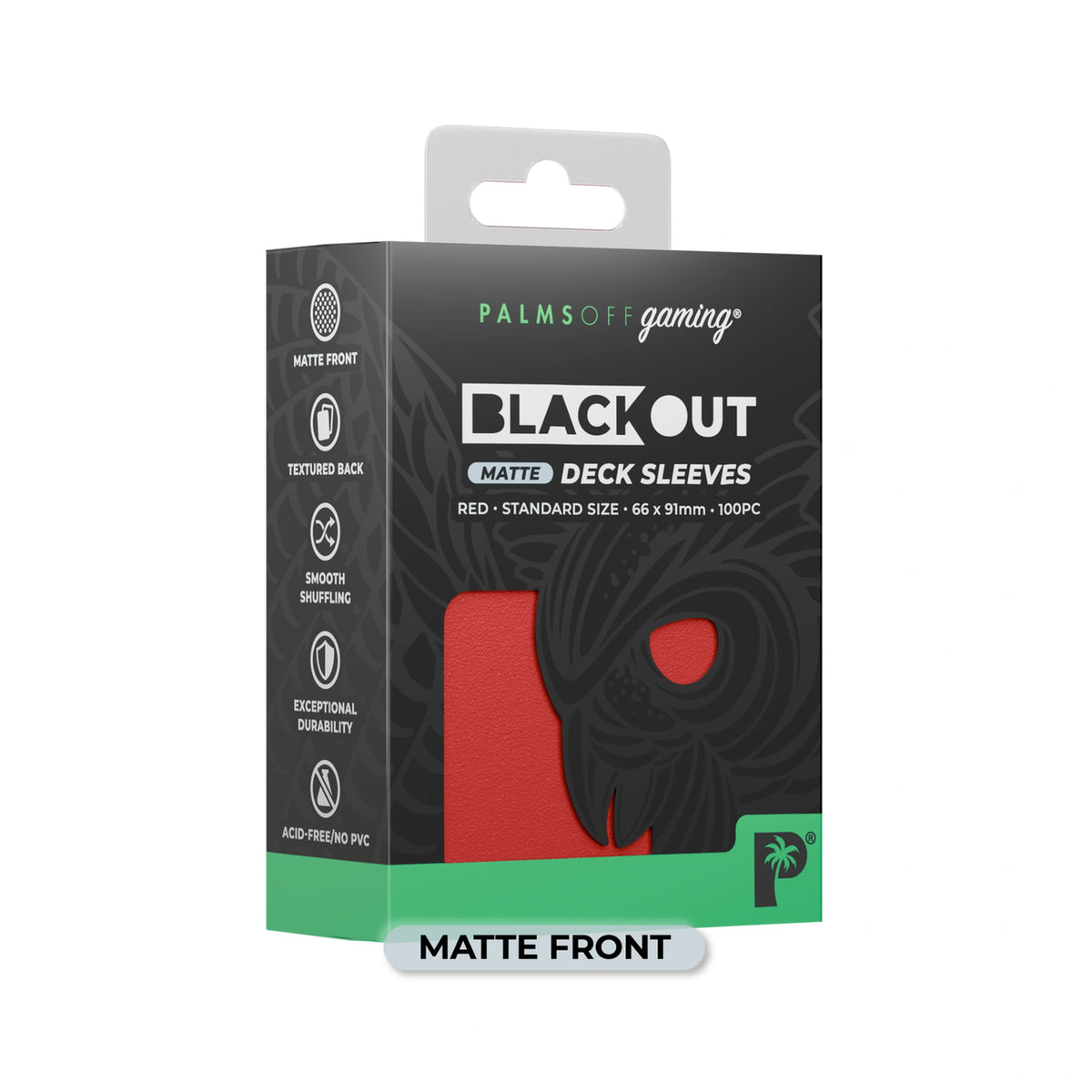 Blackout Deck Sleeves - Standard Size - Red Matte