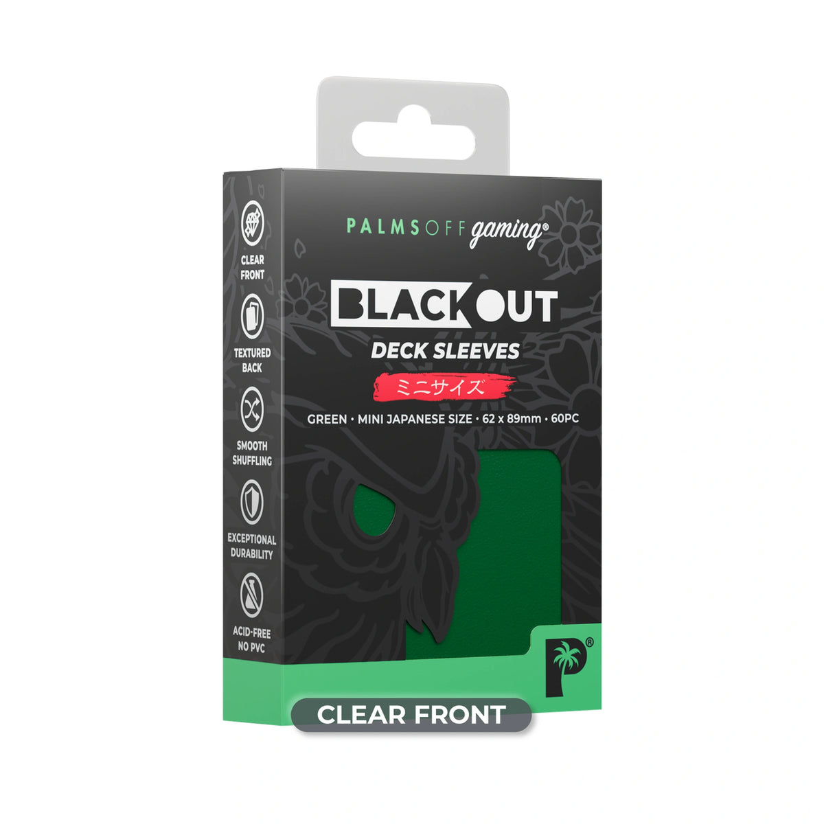 Blackout Deck Sleeves - Japanese Mini Size - Green