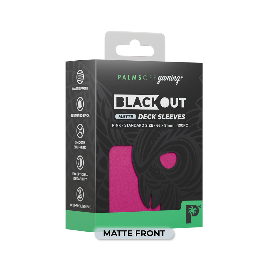 Blackout Deck Sleeves - Standard Size - Pink Matte