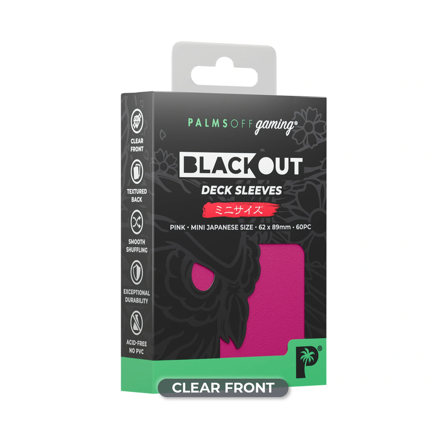 Blackout Deck Sleeves - Japanese Mini Size - Pink