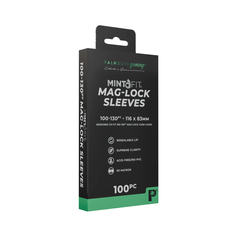 MintFit Mag-Lock Card Case Sleeves (100pt-130pt) - 100pc