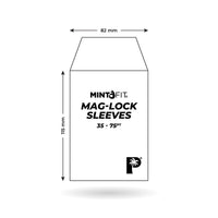 MintFit Mag-Lock Card Case Sleeves (35pt-75pt) - 100pc