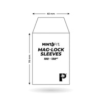 MintFit Mag-Lock Card Case Sleeves (100pt-130pt) - 100pc