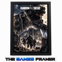 Rainbow 6 Siege Straight Mount Premium Quality Flat Frame