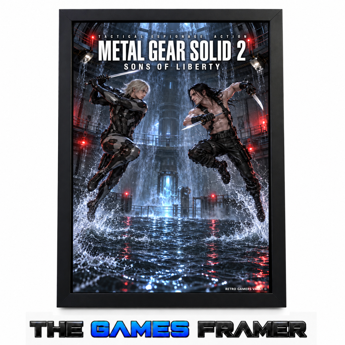 Metal Gear Solid 2 SOL 6 Straight Mount Premium Quality Flat Frame