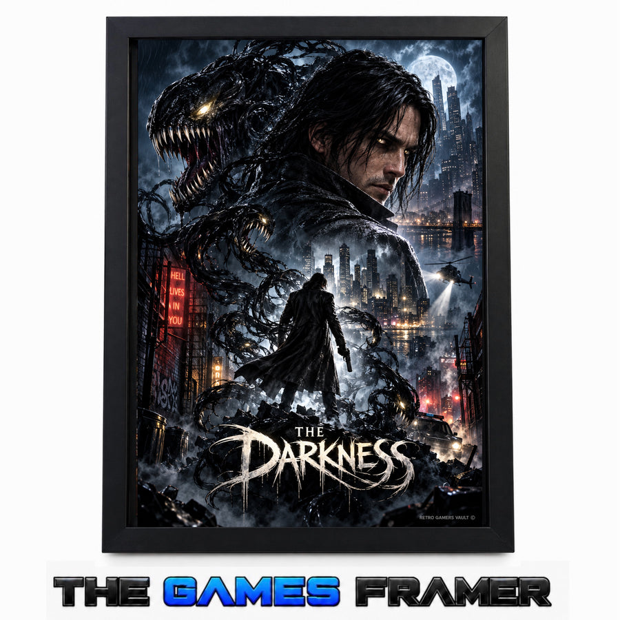 The Darkness Straight Mount Premium Quality Flat Frame