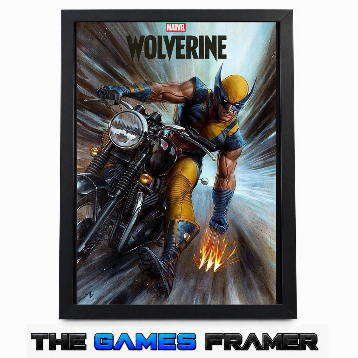 Wolverine Fury Unleashed Straight Mount Premium Quality Flat Frame
