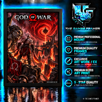 God of War Hades Straight Mount Premium Quality Flat Frame