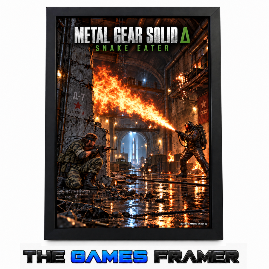 Metal Gear Solid Snake Eater F7 Straight Mount Premium Quality Flat Frame