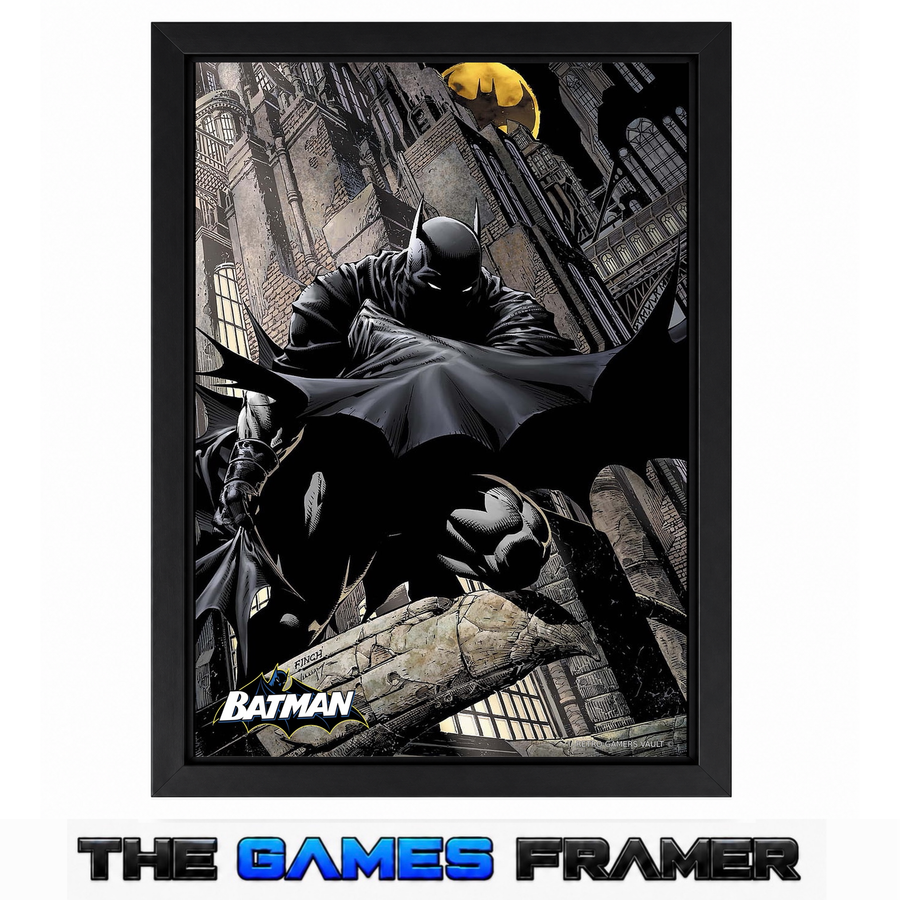 Batman Gotham Knight Straight Mount Premium Quality Flat Frame