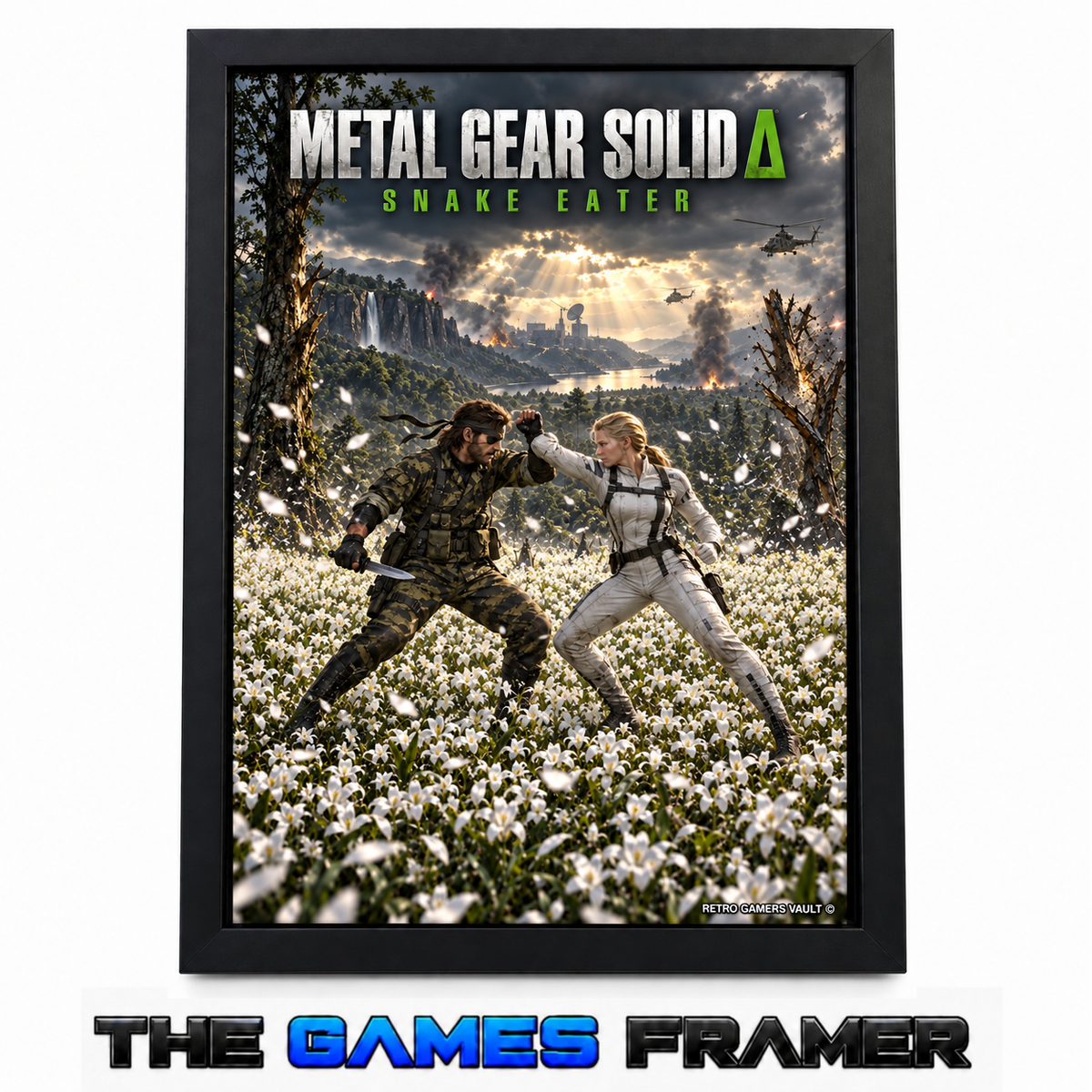 Metal Gear Solid Snake Eater F9 Straight Mount Premium Quality Flat Frame