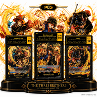 One Piece Premium Graded Set  Luffy ST13-03, Ace ST13-02  -Sabo ST13-01 GOLD FOIL