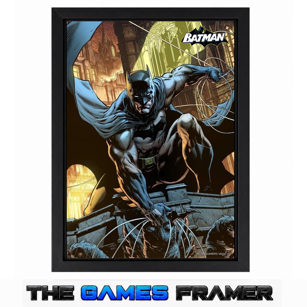 Batman Comic F1 Straight Mount Premium Quality Flat Frame