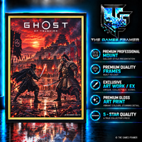 Ghost of Tsushima & Ghost Of Yotei Straight Mount Premium Quality Flat Frame