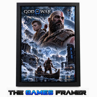 God of War Ragnarok Straight Mount Premium Quality Flat Frame