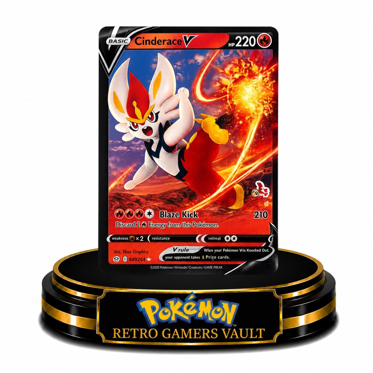 Cinderace v 043/264 Single Card Mint