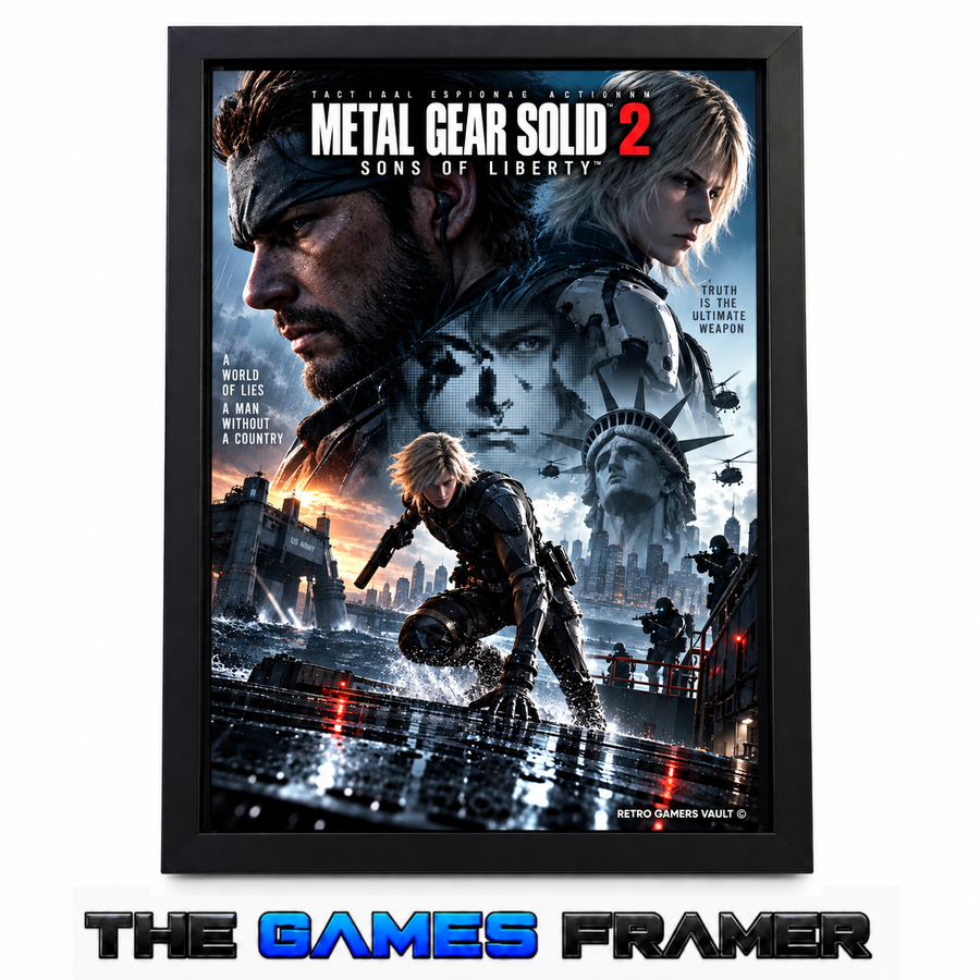 Metal Gear Solid 2 SOL 1 Straight Mount Premium Quality Flat Frame