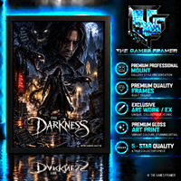 The Darkness Straight Mount Premium Quality Flat Frame