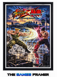 Street Fighter Vs Tekken - Guile vs Jin Straight Mount Premium Quality Flat Frame