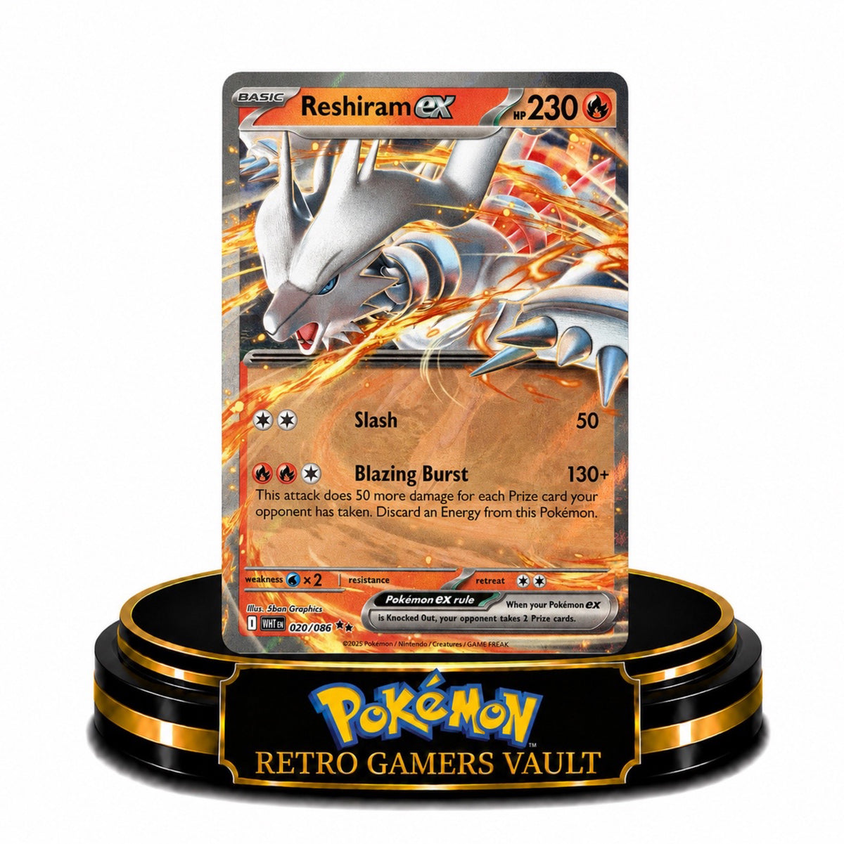 Reshiram ex 020/086 Single Card Mint