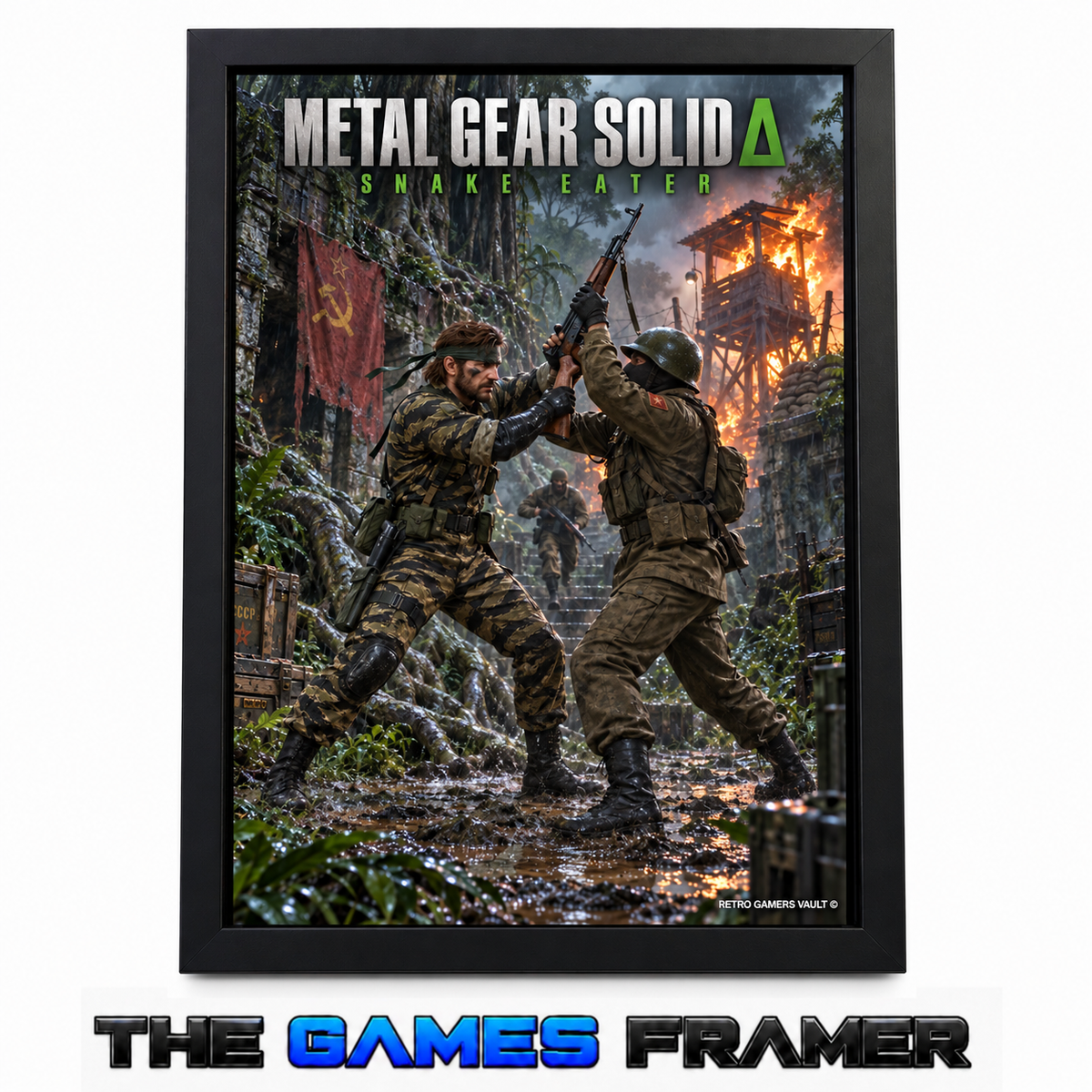 Metal Gear Solid Snake Eater F6 Straight Mount Premium Quality Flat Frame