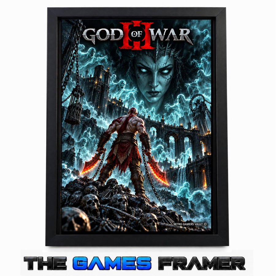 God of War lll Straight Mount Premium Quality Flat Frame