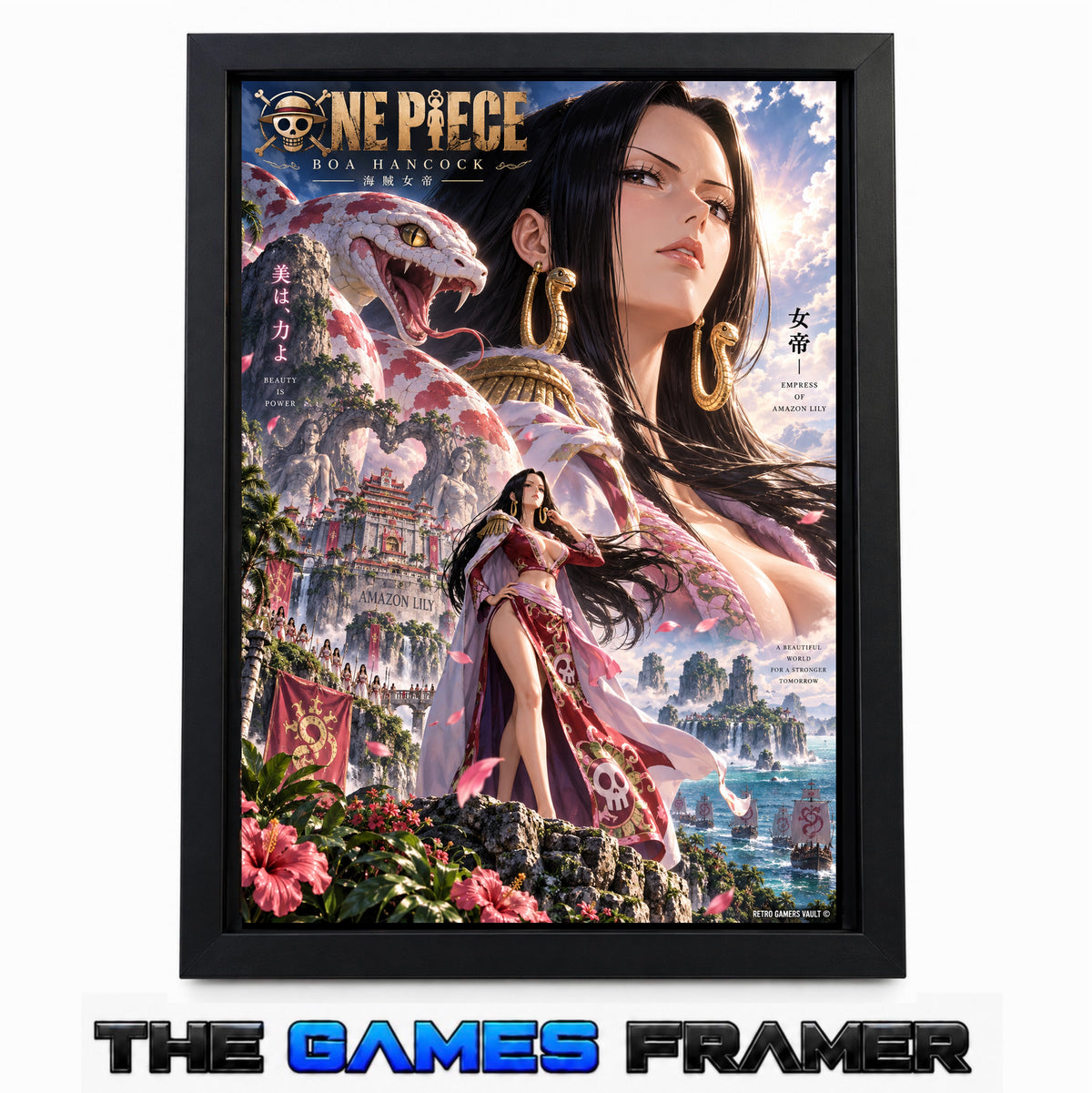 One Piece Boa Hancock Straight Mount Premium Quality Frame