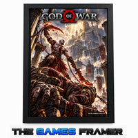 God of War I am Kratos Straight Mount Premium Quality Flat Frame