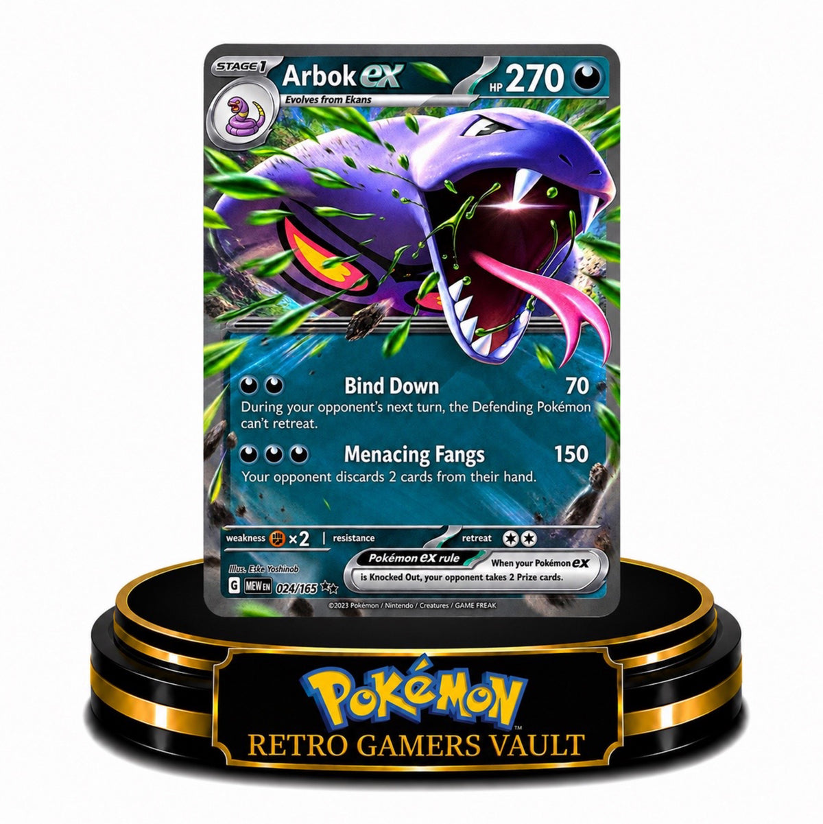 Arbok ex 024/165 Single Card Mint