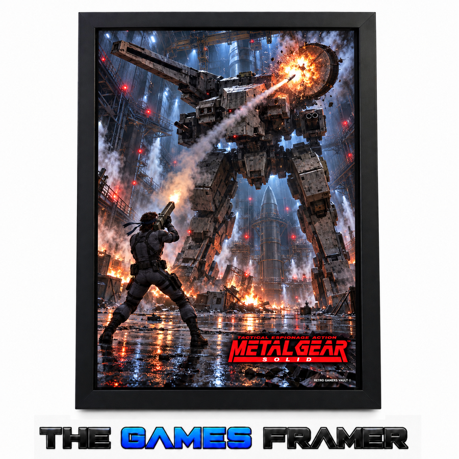 Metal Gear Solid PS1 F8 Straight Mount Premium Quality Flat Frame